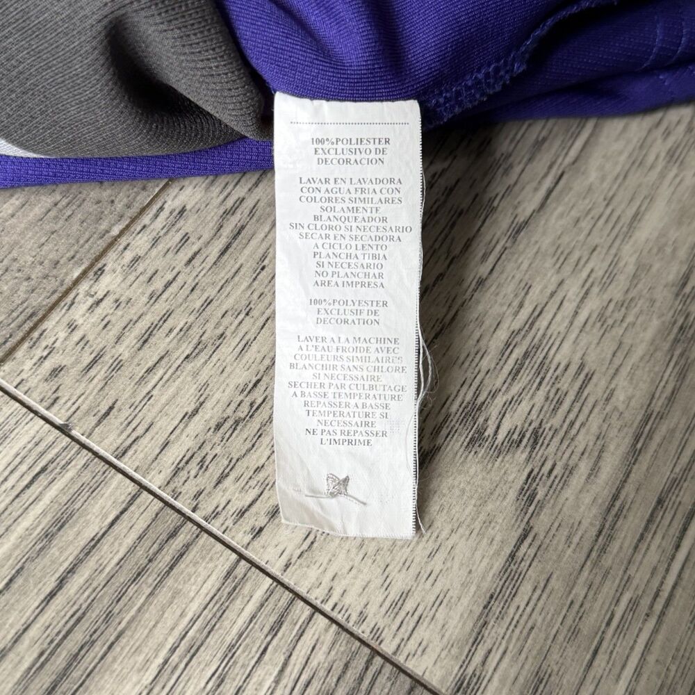 PGA Tour Pro Series Men's Purple & Gray‎ Striped Golf Polo Shirt - Size Large - Picture 6 of 7